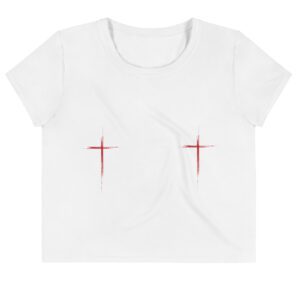 Bloody Crucifix Crop Tee