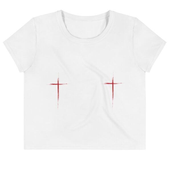 Bloody Crucifix Crop Tee