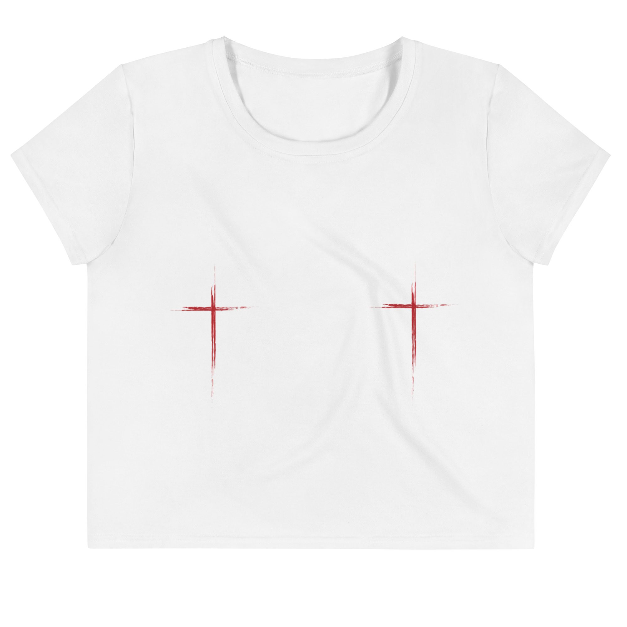 Bloody Crucifix Crop Tee