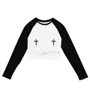 Dual Cross Cropped Long-Sleeve